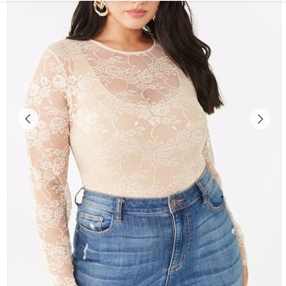Forever 21+ plus lace bodysuit 3x